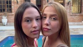 CUTE GREEN EYES BLONDE VS HOT BRUNETTE - NEW TOP GIRLS ZOE AND SAFIRA - NEW MR MAY 2026 - CLIP 1