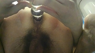 Two fingers, a 2-stage plug and a big plug in my ass – gape with four fingers