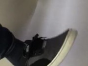 Male Puma and Black Socks Shoeplay at work