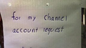 video for my channel account request