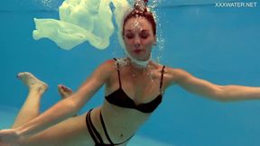 ”Russian adorable pornstar babe Anastasia Ocean underwater”