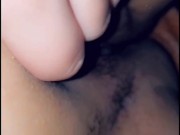 Dirty girl playing with herself then cleaning up the mess