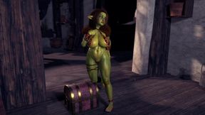 Curvy low-level goblin begs take her into youre party as obedient servant