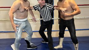 Two-on-One Men's Wrestling Match: Tom & Jerry v Referee Charlie