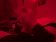 Cumming in my paw pad thigh highs