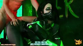 Viper Valorant Gamer Plays with Big Cock