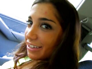 New beauty Carla Cruz a bitch gets cunt drilled outdoors