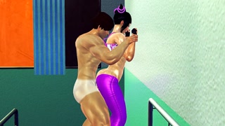 Street fighter Muscular Juri Han Standing doggy anal fucks 3d hentai