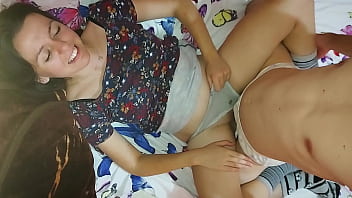 Playing with his dick to make him fuck me