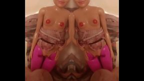 MIRRanuz Ram one of three DILDOS to fuck your own ASS and DP then drip PRECUM and pee on BARBIE DOLL 41m