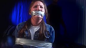 Denim Jacket Wraparound Tape Gagged