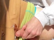 Fingering Ass & Stroking Teen In The Sun Until Massive Cumshot All Over (Made A Mess)