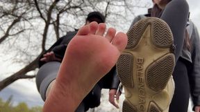 You Have To Lick The Dirty Sneakers Of Two Girls After Chasing Them While Looking At Their Butts (MP4 HD 1080p)