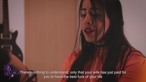 She hired me to give a lesson to her husband