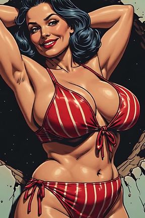 Big Boob Babes in Swimsuits Art