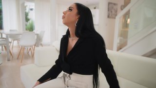 Pussy Fucking Footsie Babe Black Angel Needs a Release
