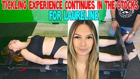 TICKLING EXPERIENCE CONTINUES IN THE STOCKS FOR LAURELINE - FULL HD MP4