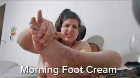 Morning Foot Ritual – Rubbing Cream Into My Bare Feet and Soft Sole Play for Foot Lovers