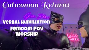 Verbal Humiliation Catwoman Returns: JOI Body Worship Boob &  Pussy Play & Face Sitting POV