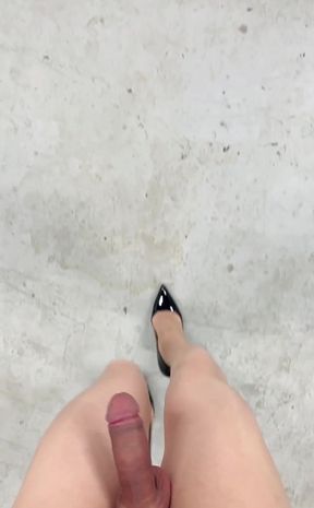Sissy Tranny's Legs in Highheels