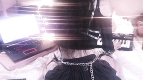 Sitting On My Big Dildo While Playing Synth : Dollie Bear