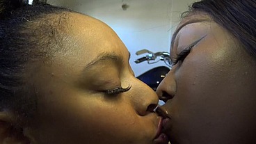 Two Sexy Ebony Girls fuck a biker