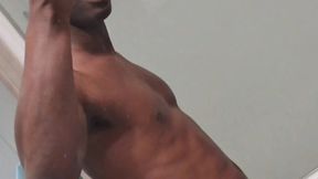 Fit local man shows off huge veiny BBC in mirror
