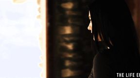 ”Pale & skinny brunette Sapphira A rubs her wet cunt”