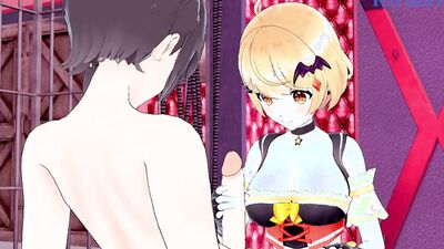 Yozora Mel and I get naughty in a secret room - Hololive VTuber Hentai