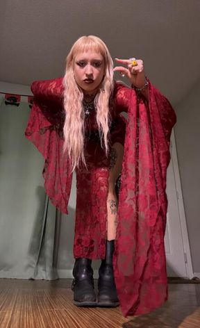 Giantess Tavern Wench finds you in Her home
