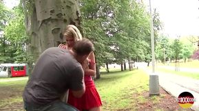 Young Blonde Picked up for Outdoor Fuck