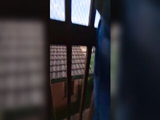 Public bang session on the balcony during sunrise