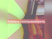 BBW Black Trans twerks on White Dick