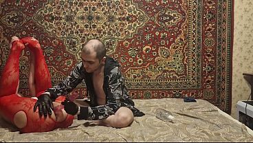 Russian Slut Wife Masturbates Ass with Dildo