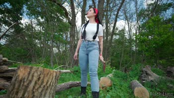 Black Lynn's Forest Fantasy: Solo Masturbation Unleashed