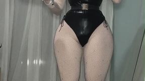 Mannequin doll wears anime mask and plays her character