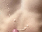 Cum on small tits compilation