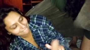 ”Big Breasted MILF Teaching Teen How To Pleasure A Large Boner”