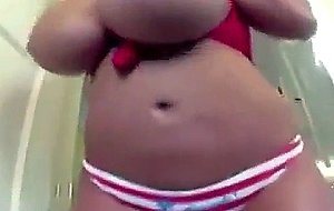 British leanne shows off her huge natural tits