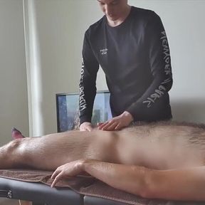 British Hairy Twink Receives First Erotic Massage &amp; Happy Ending