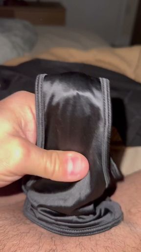 Creaming my nurses satin panties   Clip 1