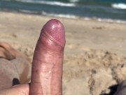 Jerking off at the beach