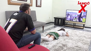 She fucks her friend&#8242;s stepfather when he comes back from training