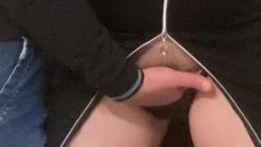 Subway Fantasy! Hairy MILF Fingered Under Dress