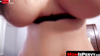 Stepsister's Hot MILF Step-Mother Rides Her Brother In Reverse Cowgirl