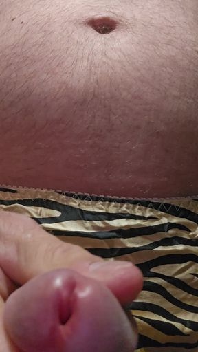 Massive Cumshot in My Leopard Bra and Panties.