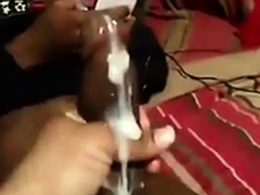 Very Huge Cock Black Explodes With Helping Hand