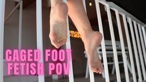 Caged Foot Fetish POV - Mistress Justine Cross