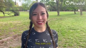 Conociendo a una hermosa en el parque