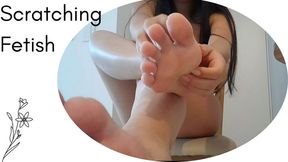 Scratching my sweaty feet naked